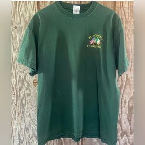 Vintage Embroiders Irish / American Pride Flag T-Shirt 🇮🇪🇺🇸